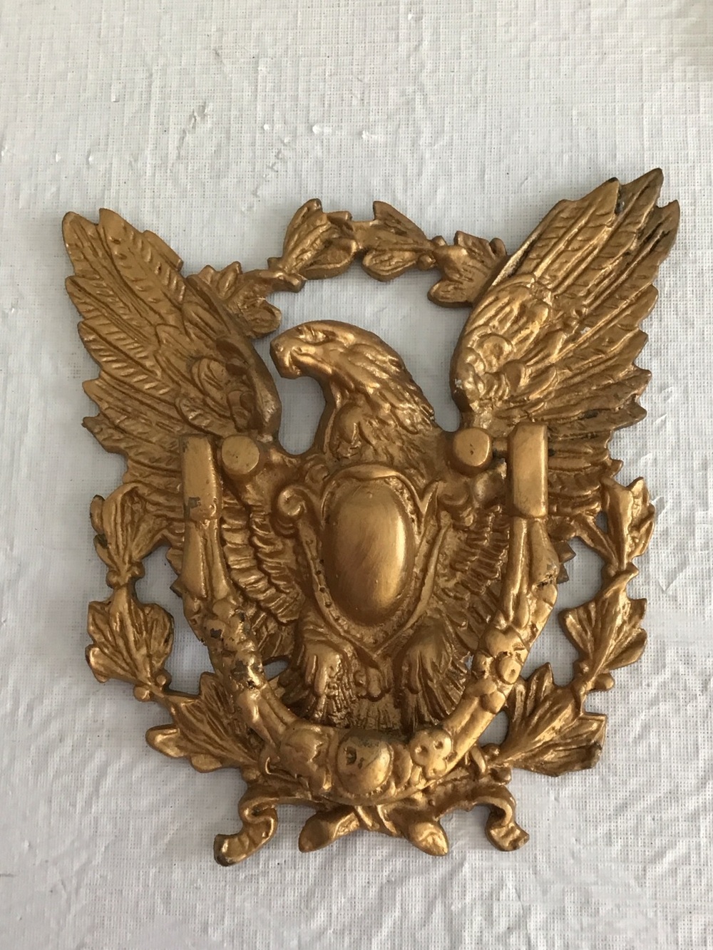 Vintage Gold Eagle Door Knocker or Wall Plaque - Decorative Home  #206